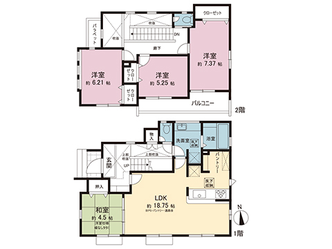 新築戸建 立川市一番町２丁目 西武拝島線西武立川駅 5,390万円