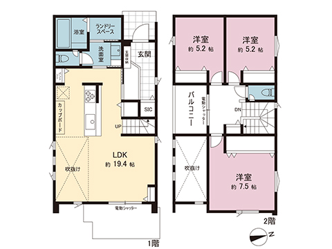 綾瀬市深谷中２丁目 戸建 間取り図