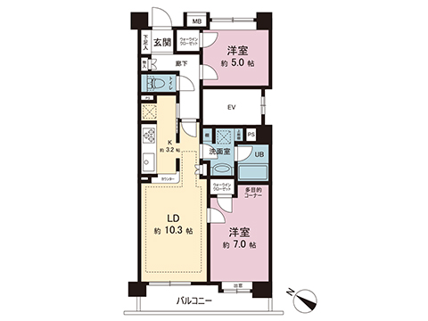 中古マンション 越谷市越ヶ谷２丁目 東武伊勢崎線越谷駅 5,100万円