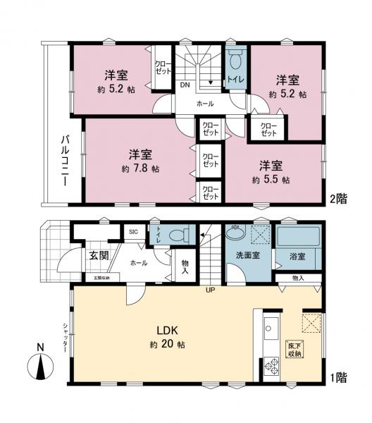 新築戸建 綾瀬市寺尾中４丁目 相鉄本線かしわ台駅 4,299万円