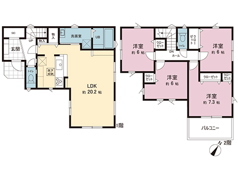 新築戸建 横須賀市湘南鷹取５丁目 京急本線追浜駅 4,899万円