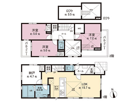 海老名市国分寺台4期 戸建 間取り図