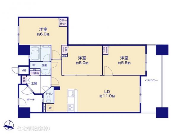中古マンション 神奈川県横浜市南区浦舟町５丁目77 横浜市営地下鉄ブルーライン阪東橋駅 4,480万円