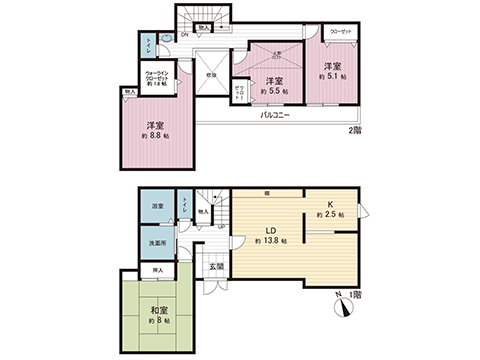中古戸建 平塚市めぐみが丘１丁目 小田急線東海大学前駅 3,280万円