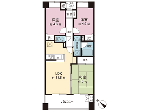 中古マンション 多摩市関戸２丁目 京王線聖蹟桜ヶ丘駅 3,298万円