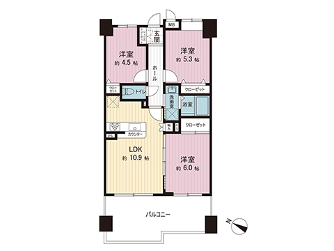 中古マンション 横浜市青葉区しらとり台 東急田園都市線田奈駅 3,590万円