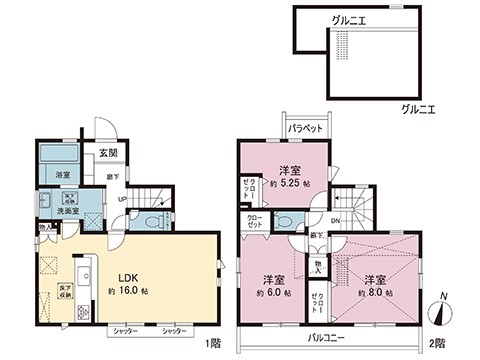 新築戸建 八王子市散田町４丁目 京王高尾線めじろ台駅 3,580万円