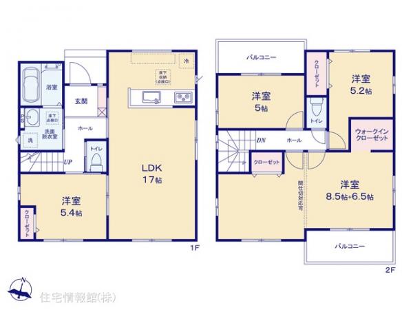 新築戸建 埼玉県坂戸市大字片柳 東武東上線北坂戸駅 3,399万円
