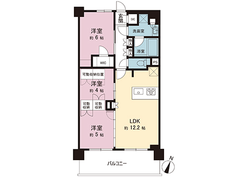 パレステージ鴨宮II 間取り図