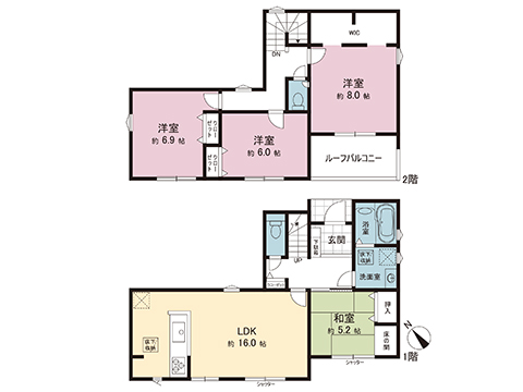 新築戸建 八王子市諏訪町 JR中央線西八王子駅 3,480万円