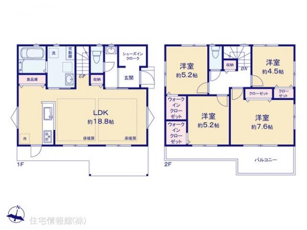 新築戸建 埼玉県狭山市狭山台４丁目 西武新宿線狭山市駅 2,980万円