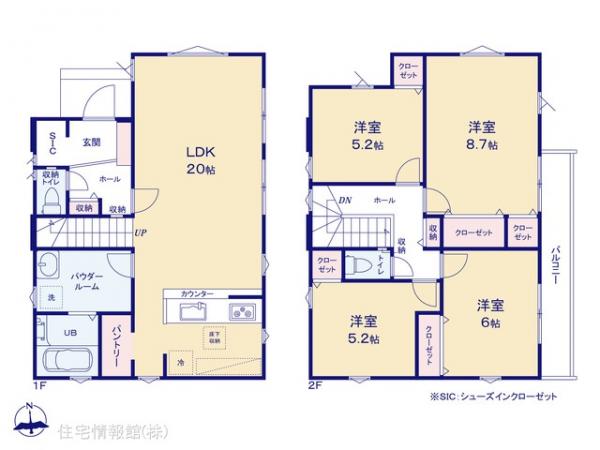 新築戸建 東京都八王子市椚田町1212-11 京王高尾線狭間駅 4,499万円
