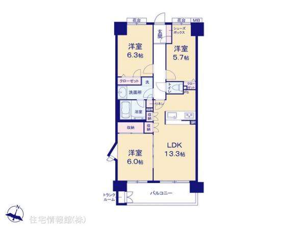 中古マンション 千葉県市川市大洲３丁目15-5 JR総武本線市川駅 4,680万円