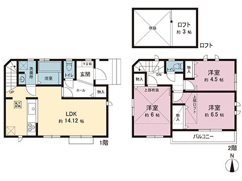 立川市富士見町３丁目 戸建 間取り図