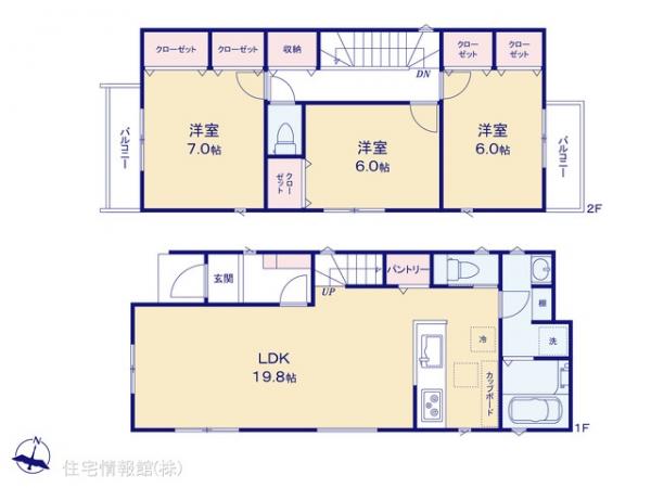 新築戸建 神奈川県横浜市港北区篠原北１丁目2526-24 JR横浜線新横浜駅 8,090万円