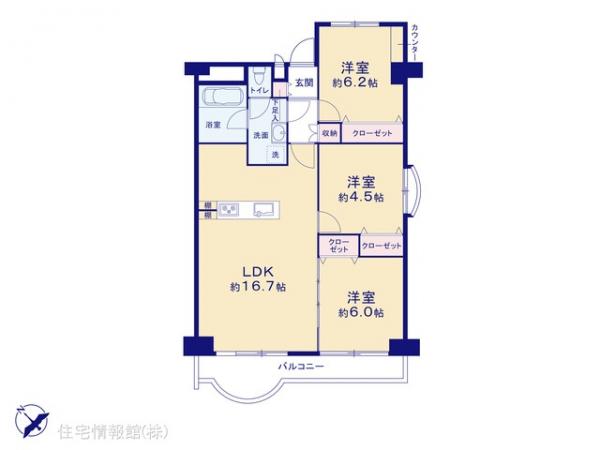 中古マンション 埼玉県さいたま市南区白幡３丁目1-9 JR武蔵野線武蔵浦和駅 3,098万円