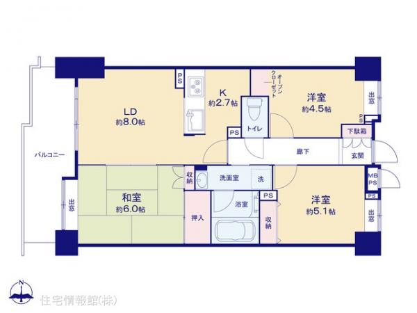 中古マンション 東京都足立区西新井２丁目22-5 東武伊勢崎線大師前駅 3,480万円