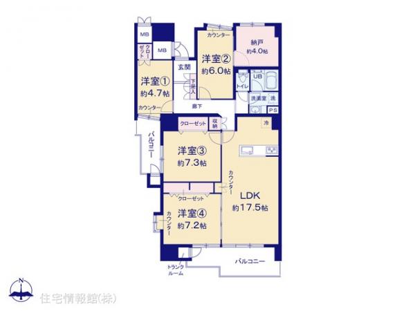 中古マンション 神奈川県横浜市旭区若葉台４丁目14 JR横浜線十日市場駅 2,899万円