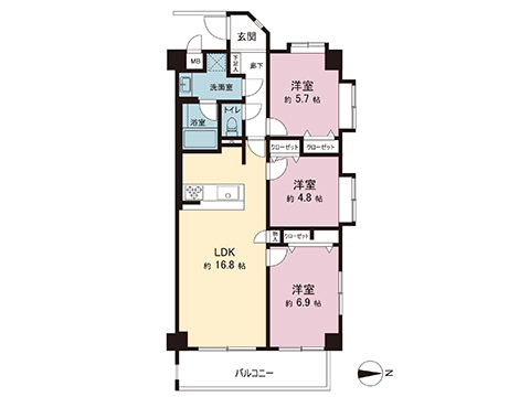 中古マンション 練馬区上石神井１丁目 西武新宿線上石神井駅 5,790万円