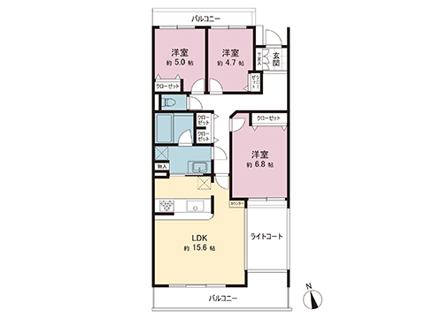 中古マンション 練馬区立野町 西武新宿線武蔵関駅 6,980万円