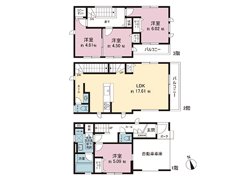 新築戸建 川崎市麻生区下麻生２丁目 小田急線柿生駅 3,780万円