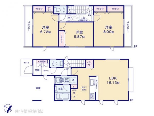 新築戸建 神奈川県座間市小松原２丁目11-3 小田急江ノ島線南林間駅 3,680万円