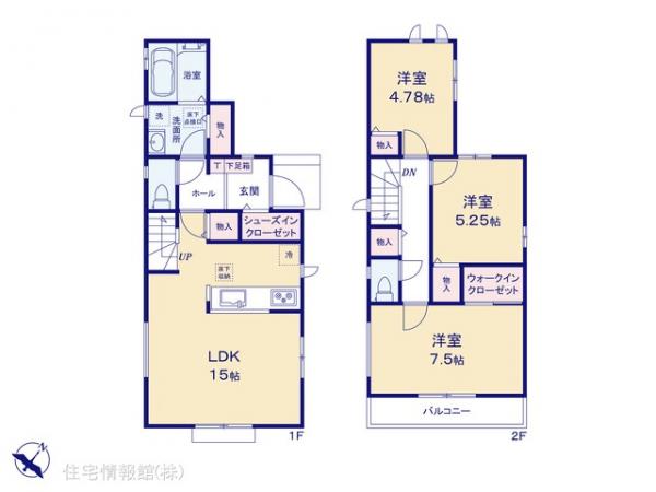 新築戸建 千葉県船橋市南三咲２丁目22-7 京成松戸線滝不動駅 2,890万円