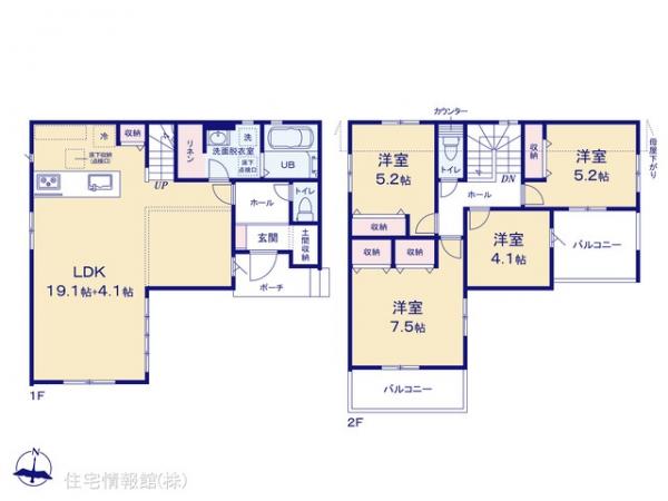 新築戸建 千葉県船橋市松が丘３丁目741-58 東葉高速鉄道北習志野駅 3,488万円