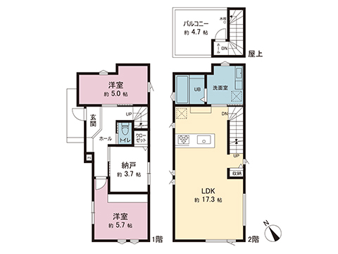 新築戸建 横浜市港南区港南１丁目 横浜市営地下鉄ブルーライン港南中央駅 4,580万円