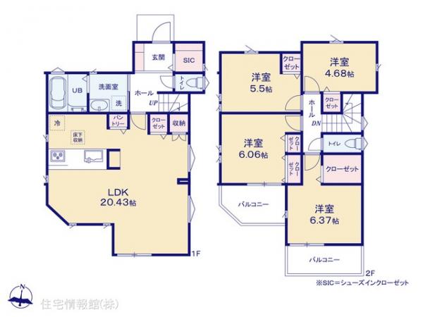 新築戸建 神奈川県横浜市鶴見区北寺尾７丁目1244-1 東急東横線菊名駅 5,980万円