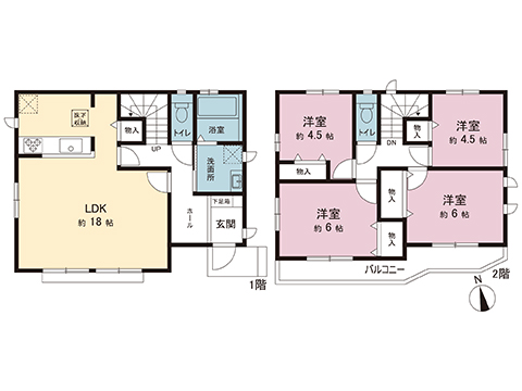 新築戸建 東京都町田市南大谷１丁目 JR横浜線町田駅 4,890万円