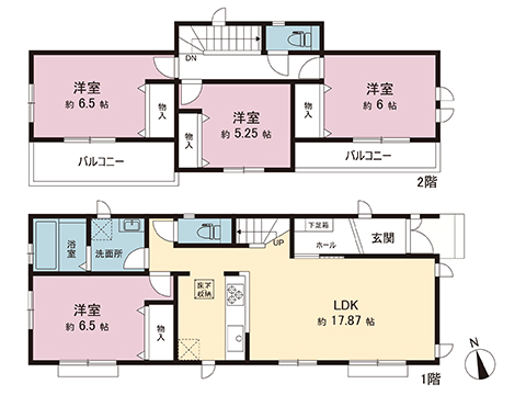 新築戸建 東京都町田市南大谷１丁目 JR横浜線町田駅 5,690万円