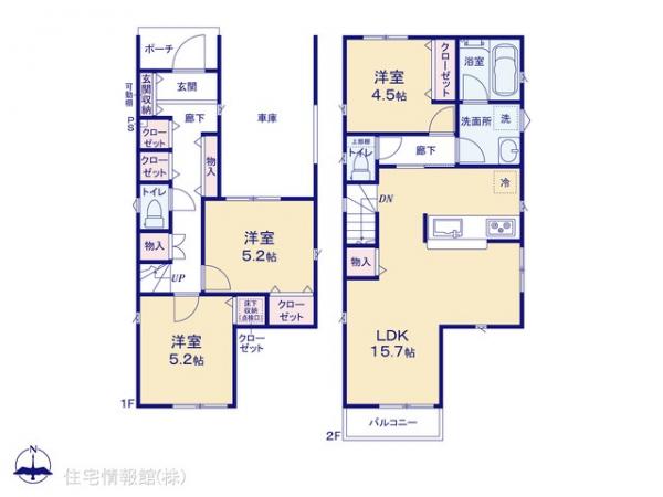 新築戸建 神奈川県横浜市磯子区久木町19 JR根岸線根岸駅 4,580万円