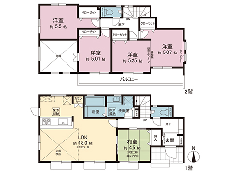 新築戸建 宇都宮市茂原町 JR東北本線 (宇都宮線）雀宮駅 3,398万円