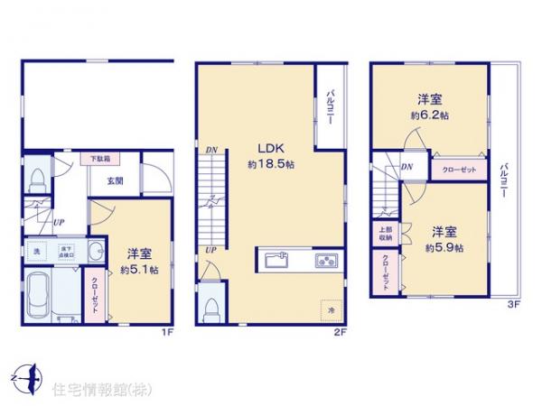 新築戸建 神奈川県川崎市川崎区小田６丁目 JR南武線小田栄駅 5,080万円