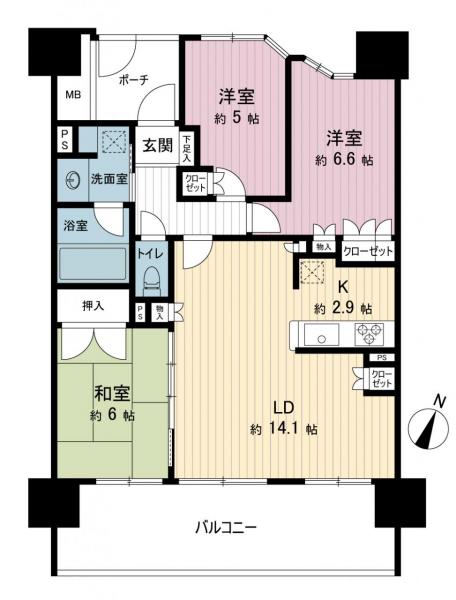 中古マンション 相模原市中央区上溝 JR相模線番田駅 2,500万円