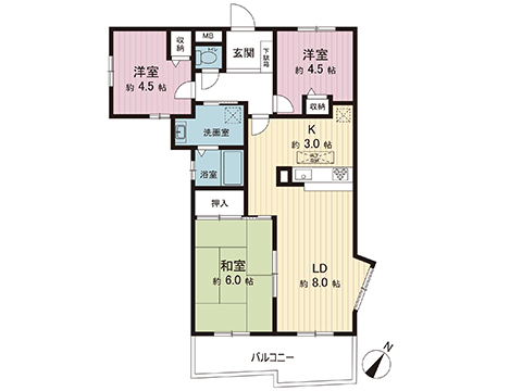 中古マンション 日野市三沢３丁目 多摩モノレール高幡不動駅 1,698万円