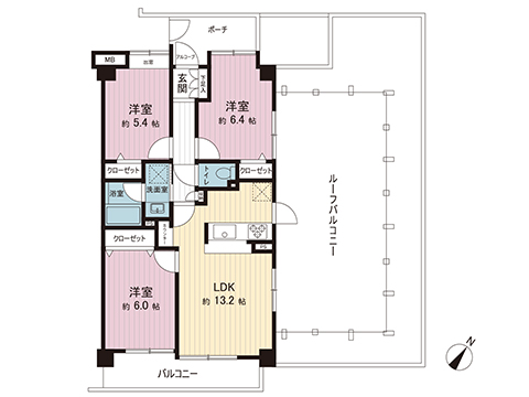 中古マンション 八王子市松木 京王相模原線南大沢駅 3,299万円