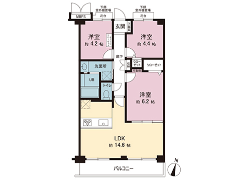 中古マンション 神奈川県平塚市松風町 JR東海道本線(東京〜熱海)平塚駅 2,590万円
