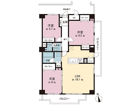 中古マンション 相模原市中央区上溝 JR相模線上溝駅 2,498万円