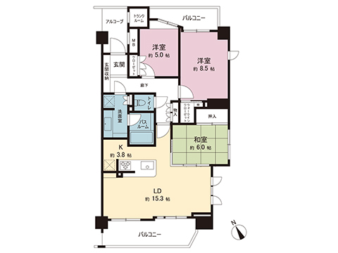 中古マンション 相模原市中央区清新５丁目 JR相模線南橋本駅 4,080万円