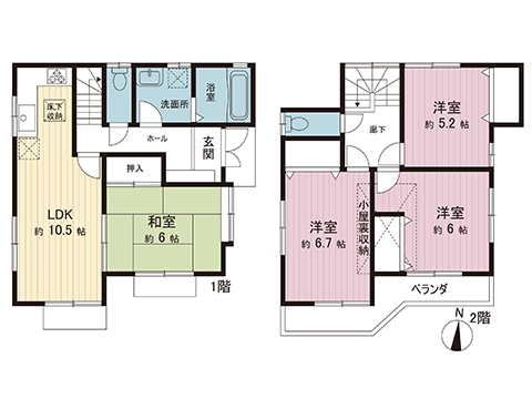 中古戸建 町田市矢部町 JR横浜線淵野辺駅 2,380万円