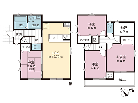 新築戸建 茅ヶ崎市今宿 JR東海道本線(東京〜熱海)茅ヶ崎駅 3,890万円