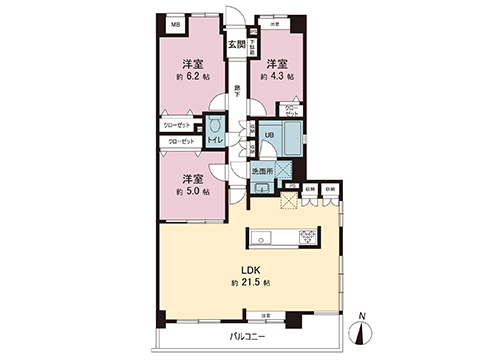 中古マンション 川崎市宮前区宮前平２丁目 東急田園都市線宮前平駅 6,298万円