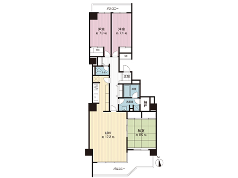 中古マンション 稲城市向陽台４丁目 京王相模原線稲城駅 3,980万円