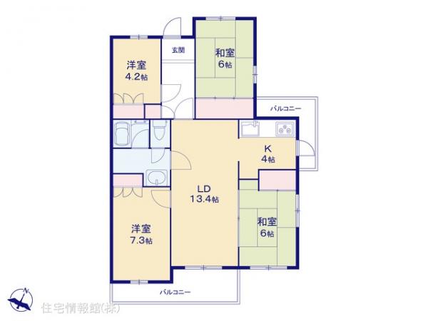 中古マンション 東京都清瀬市中清戸５丁目72-1 西武池袋線清瀬駅 1,280万円