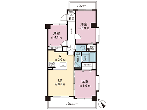 中古マンション 横浜市緑区中山１丁目 JR横浜線中山駅 4,099万円