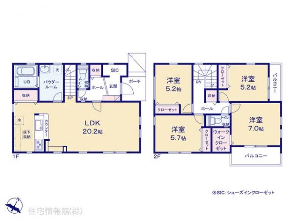 新築戸建 神奈川県藤沢市亀井野 小田急江ノ島線六会日大前駅 6,099万円