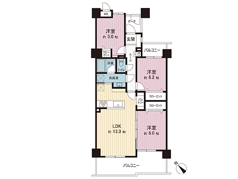 中古マンション 東久留米市八幡町１丁目 西武池袋線清瀬駅 3,080万円