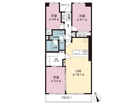 中古マンション 府中市押立町１丁目 京王線武蔵野台駅 3,980万円